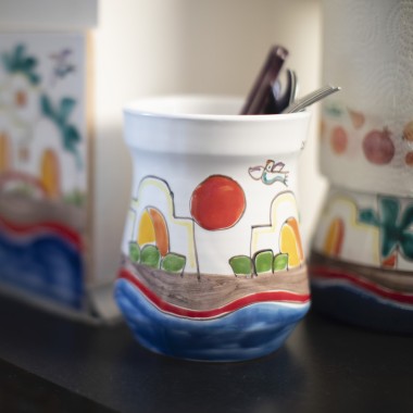 Scolaposate realizzato a mano ceramiche de simone Dammusi SCP5DA Scolaposate realizzato a mano ceramiche de simone Dammusi SCP5DA